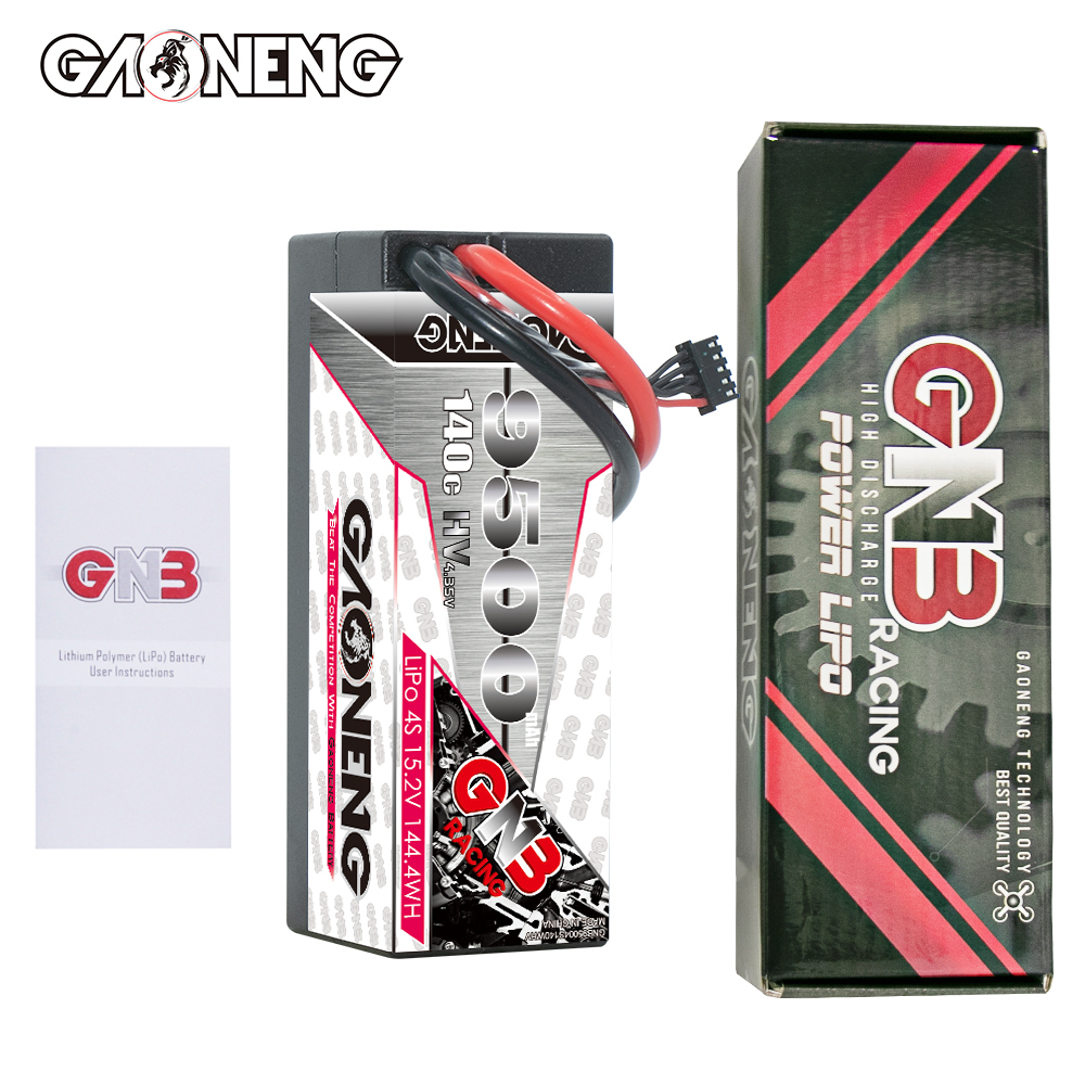 GAONENG GNB LiHV 4S 15.2V 9500mAh 140C Cabled Hard Case LiPo Battery QS8 Connector