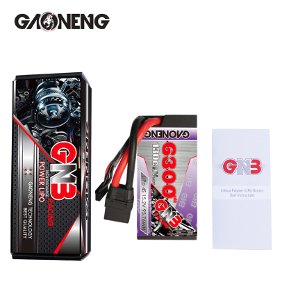 GAONENG GNB LiHV 4S 15.2V 6300mAh 130C Cabled 4S Shorty Hard Case LiPo Battery XT90