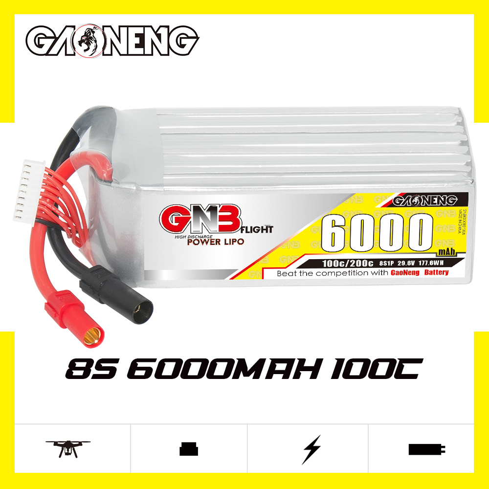 GAONENG GNB 8S 29.6V 6000mAh 100C LiPo Battery XT150