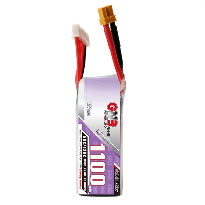 GAONENG GNB LiHV 6S 22.8V 1100mAh 60C XT30 LiPo Battery LongRange
