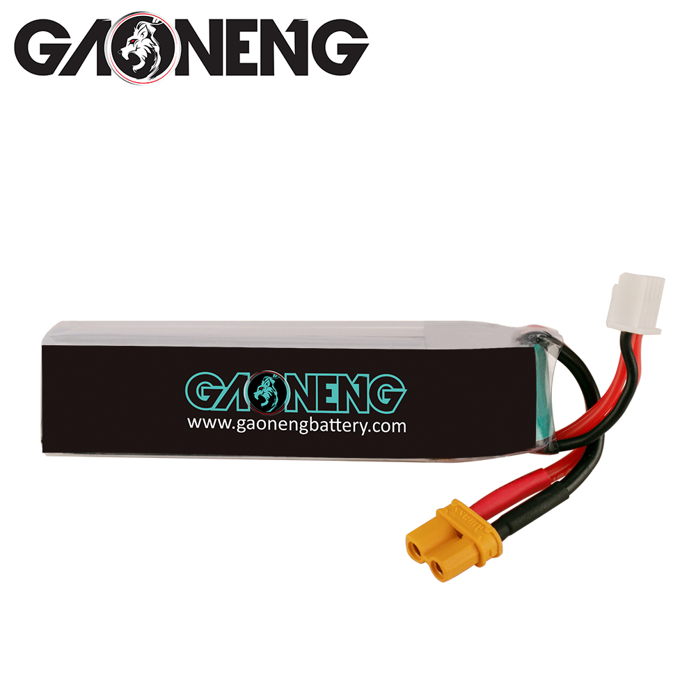 2PCS - GAONENG GNB 3S 11.1V 550mAh 90C XT30 LiPo Battery Long Type