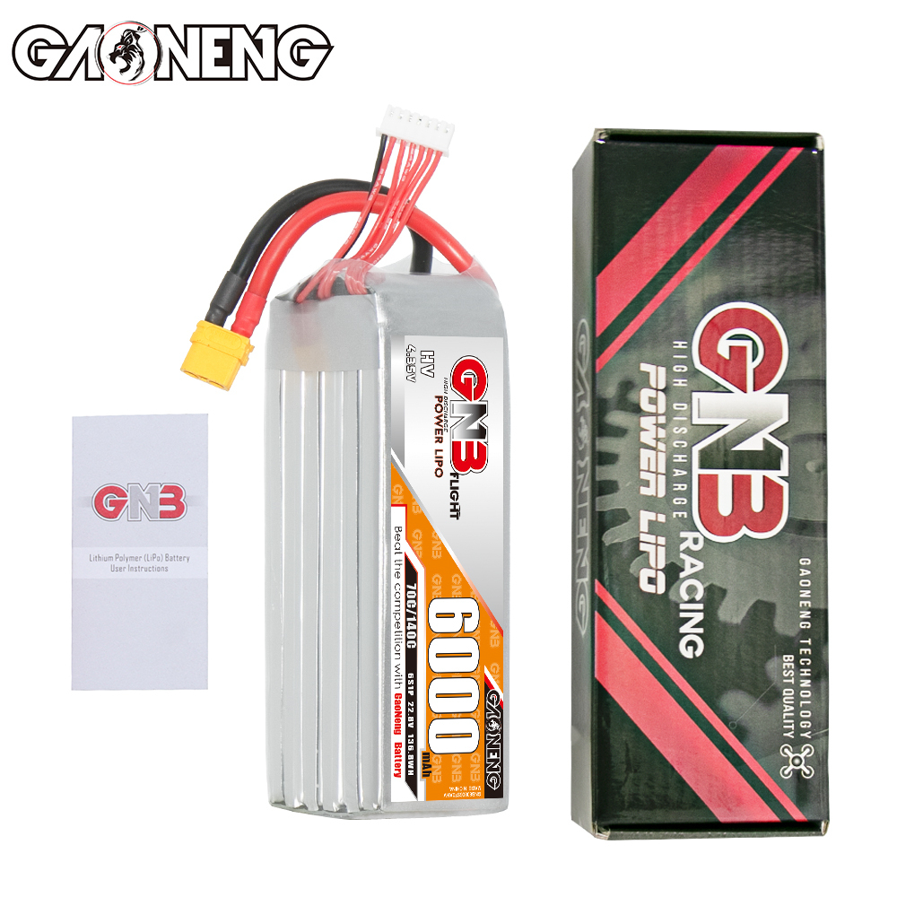 1PC - GAONENG GNB HV 6S 22.8V 6000mAh 70C LiPo Battery XT60