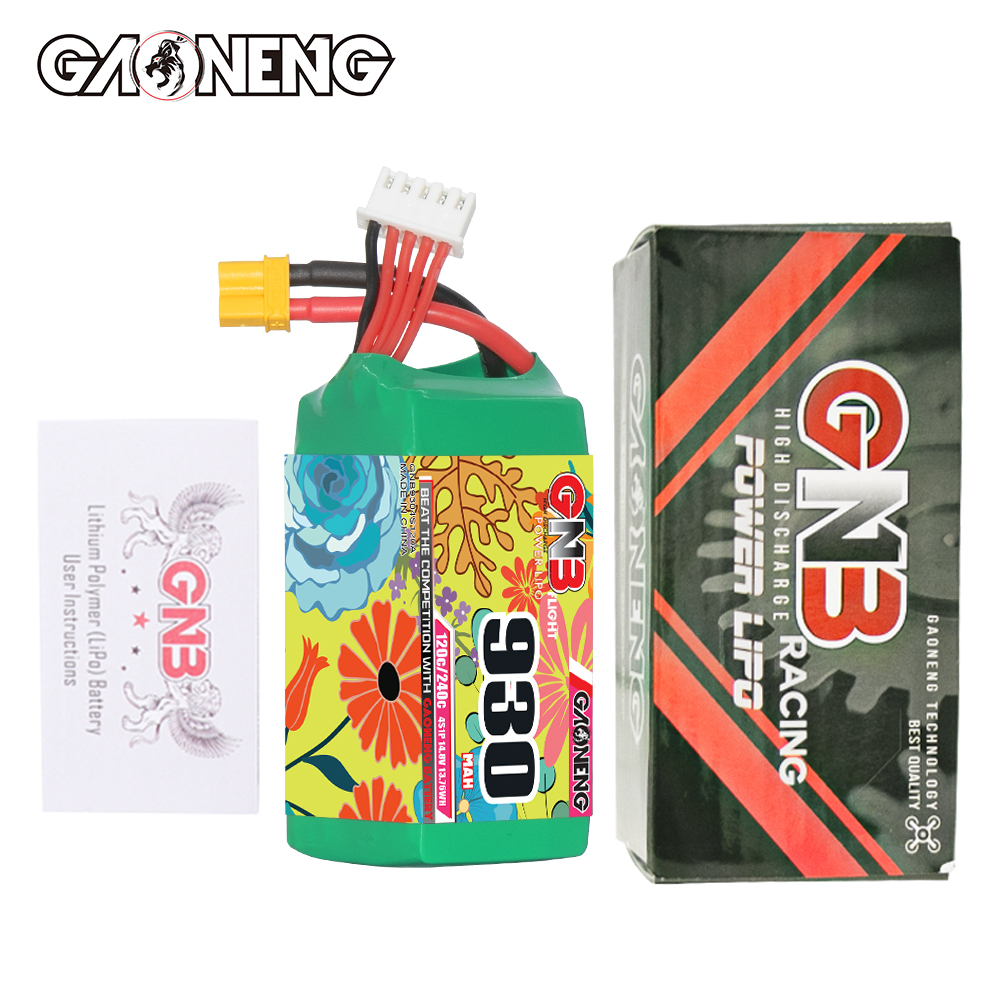 GAONENG GNB 4S 14.8V 930mAh 120C XT30 LiPo Battery