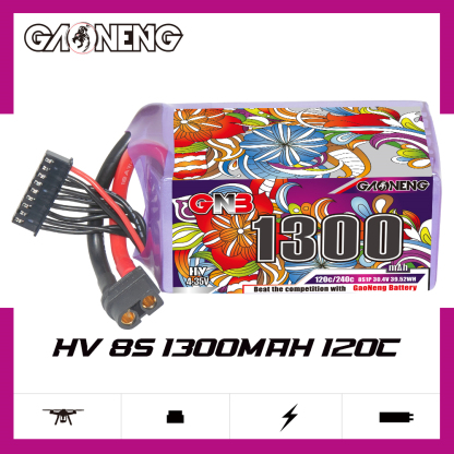 GAONENG GNB LiHV 8S 30.4V 1300mAh 120C XT60 LiPo Battery