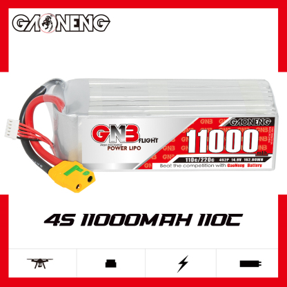 GAONENG GNB 4S 14.8V 11000mAh 11AH 110C RC LiPo Battery XT90S Anti Spark