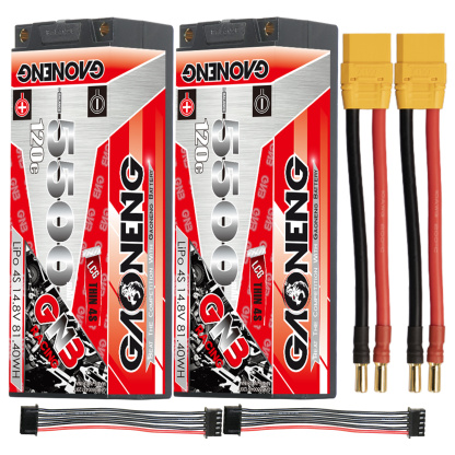 GAONENG GNB 4S 14.8V 5500mAh 120C 5mm Bullet Thin 4S LCG Hard Case LiPo Battery