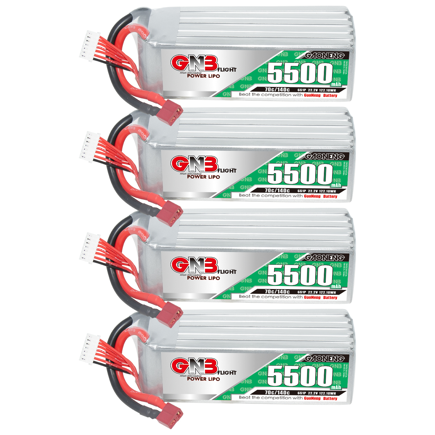 GAONENG GNB 6S 22.2V 5500mAh 70C LiPo Battery T-PLUG