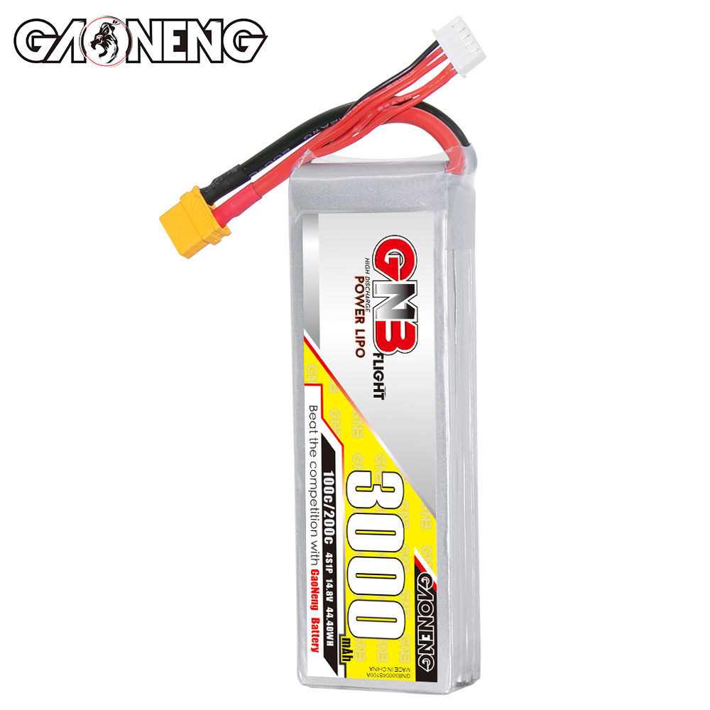 1PC - GAONENG GNB 4S 14.8V 3000mAh 100C LiPo Battery XT60