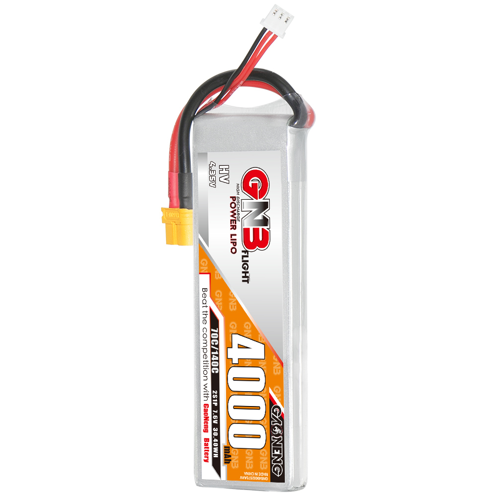 1PCS - GAONENG GNB LiHV 2S 7.6V 4000mAh 70C LiPo Battery XT60