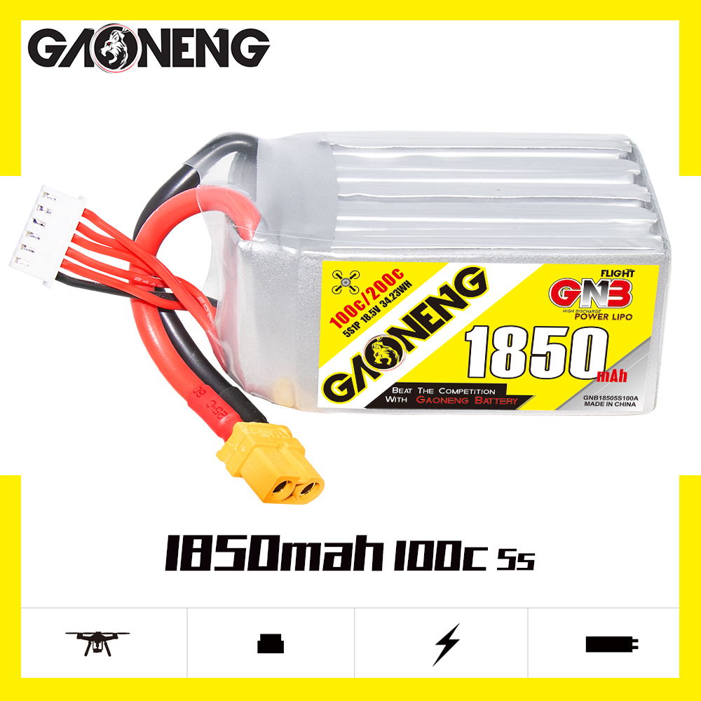 GAONENG GNB 5S 18.5V 1850mAh 100C XT60 LiPo Battery