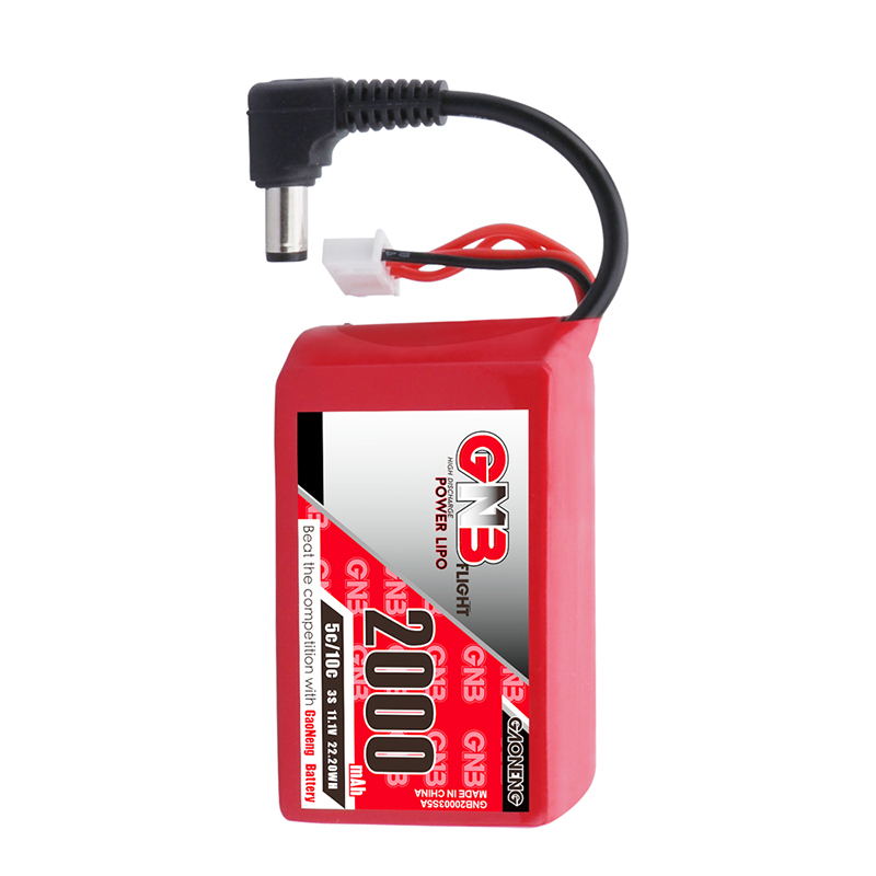 2PCS - GAONENG GNB 3S 11.1V 2000mAh 50C LiPo Battery DC5.5
