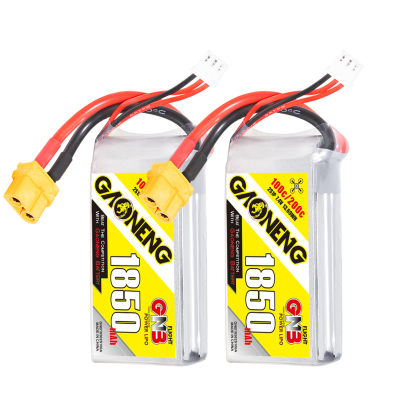 2PCS - GAONENG GNB 2S 7.4V 1850mAh 100C LiPo Battery XT60 Connector