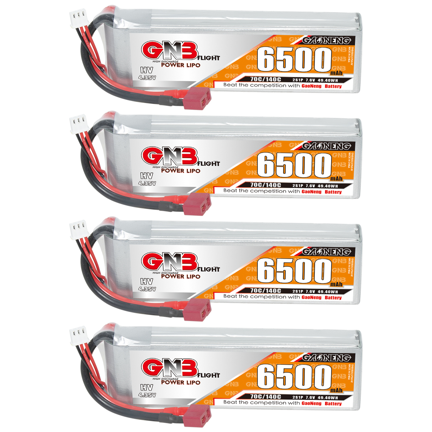 GAONENG GNB HV 2S 7.6V 6500mAh 70C LiPo Battery T-PLUG