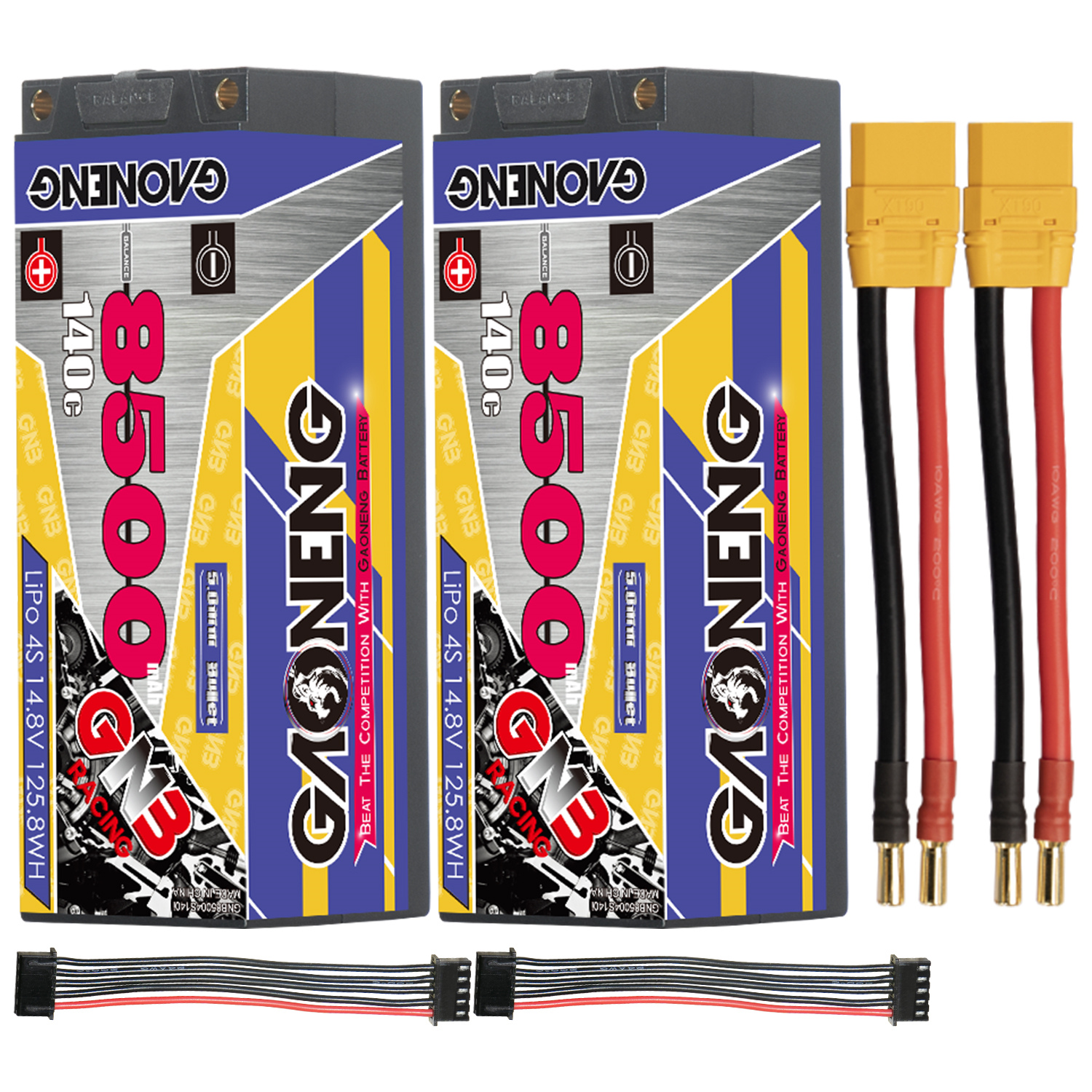 GAONENG GNB 4S 14.8V 8500mAh 140C 5mm Bullet Hard Case LiPo Battery