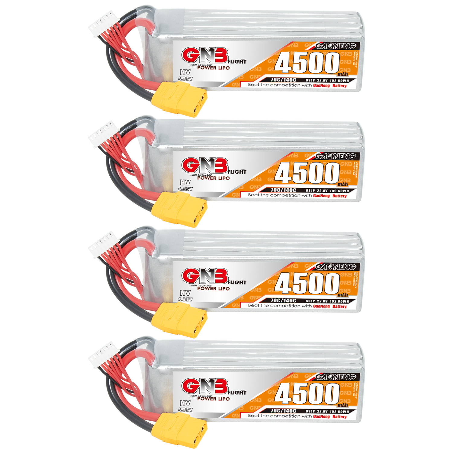 GAONENG GNB LiHV 6S 22.8V 4500mAh 70C LiPo Battery XT90