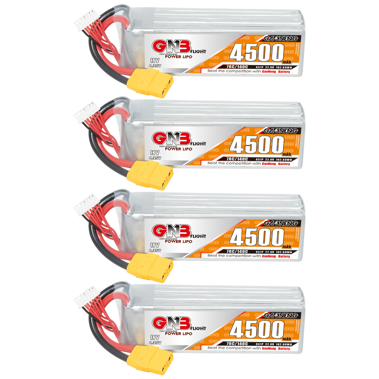 GAONENG GNB LiHV 6S 22.8V 4500mAh 70C LiPo Battery XT90
