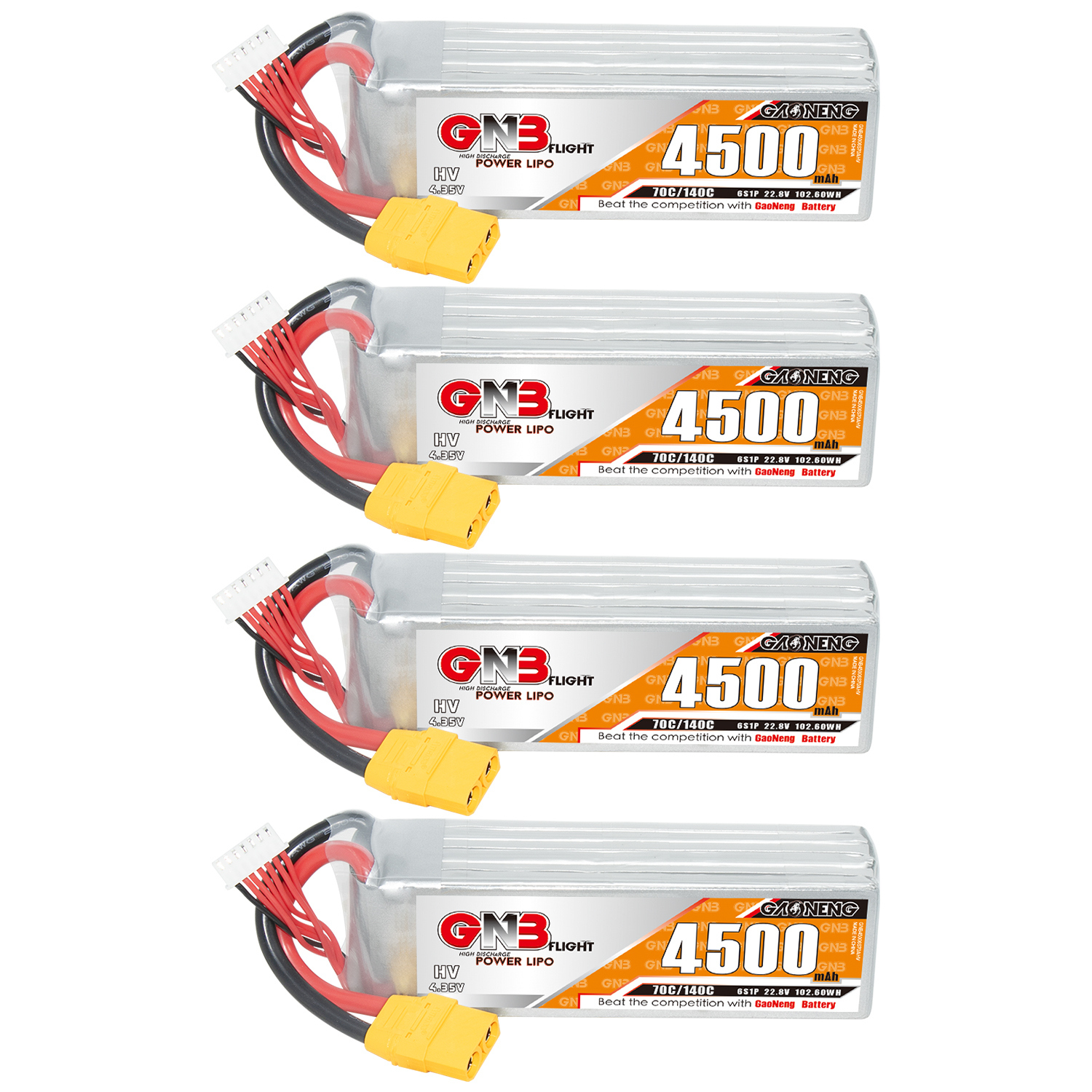 GAONENG GNB LiHV 6S 22.8V 4500mAh 70C LiPo Battery XT90