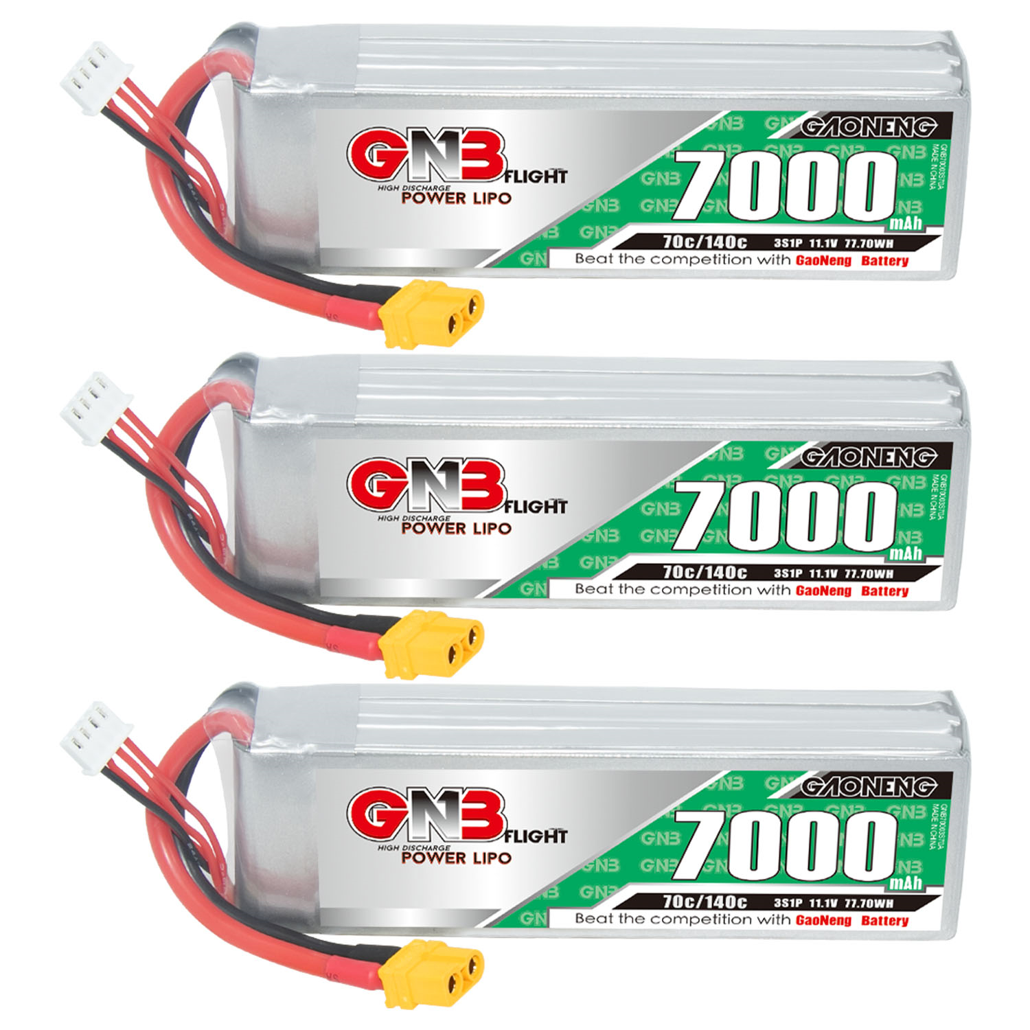 GAONENG GNB 3S 11.1V 7000mAh 70C LiPo Battery XT60