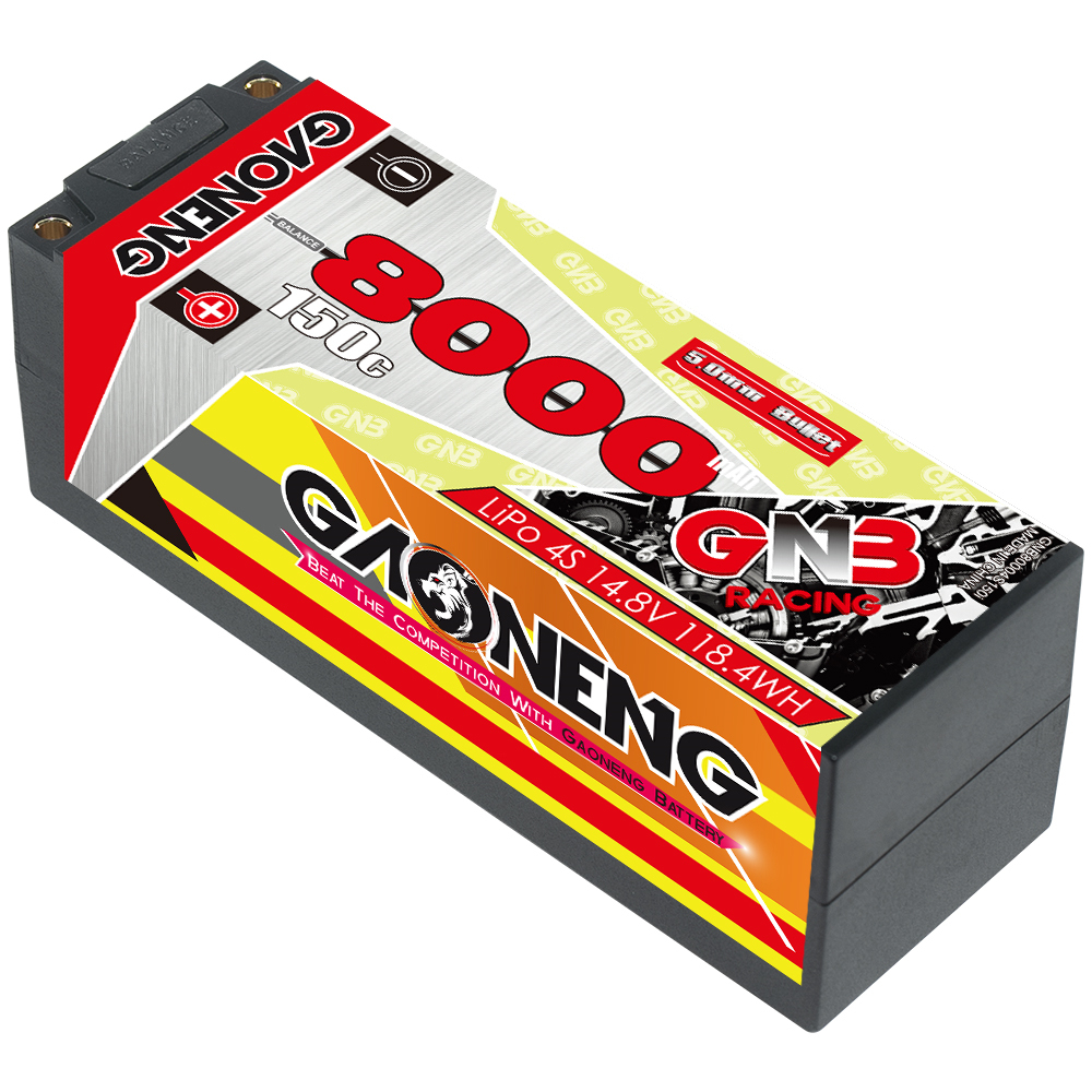 GAONENG GNB 4S 14.8V 8000mAh 150C 5mm Bullet Hard Case LiPo Battery