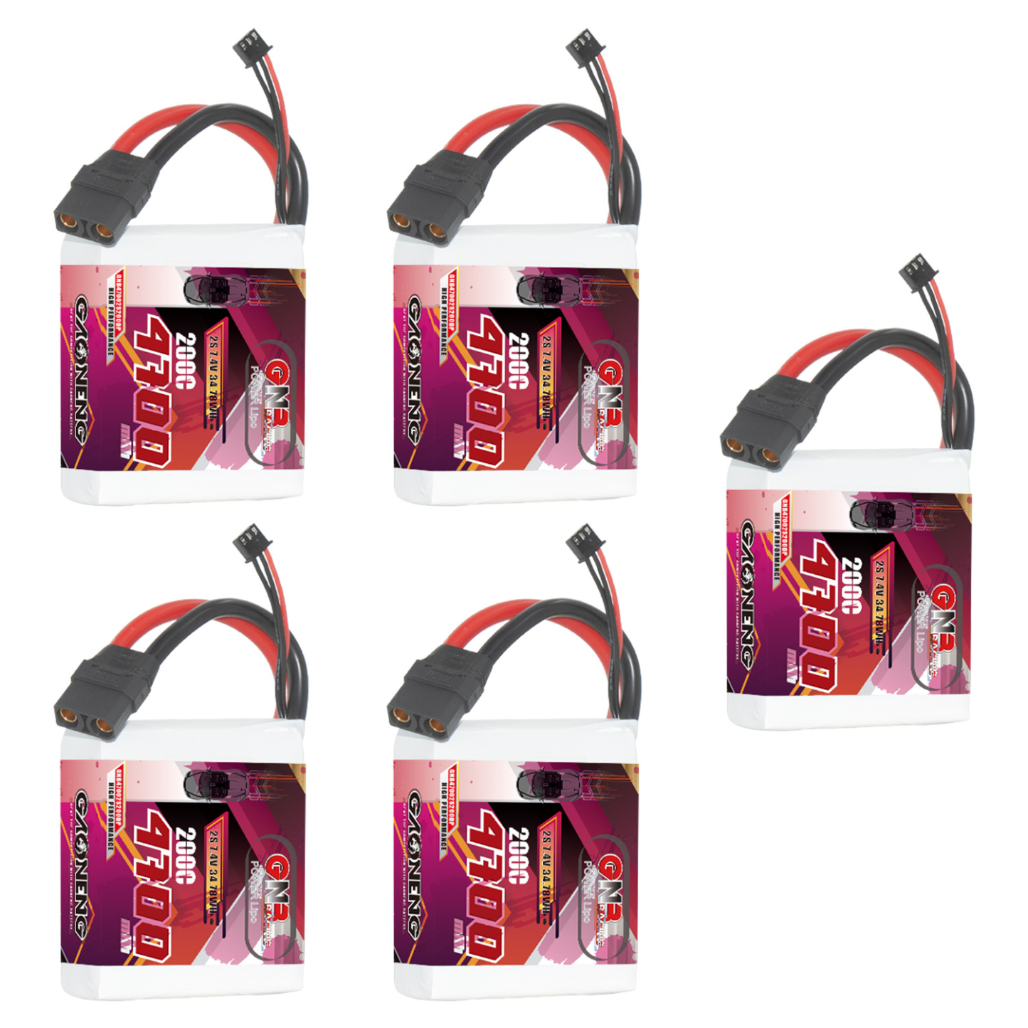 GAONENG GNB 2S 7.4V 4700mAh 200C LiPo Battery XT90