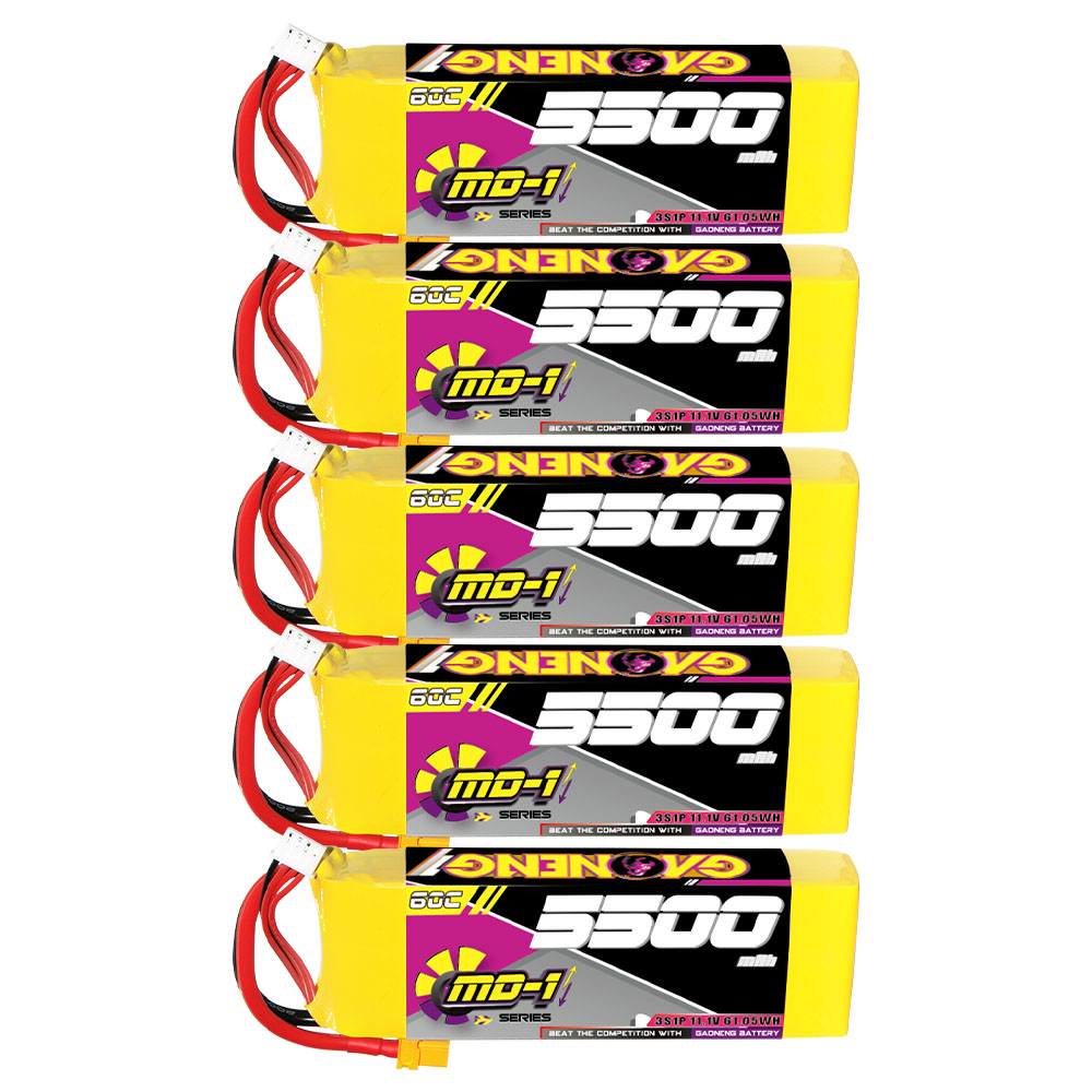 GAONENG GNB MD-1 Series 3S 11.1V 5500mAh 60C LiPo Battery XT60
