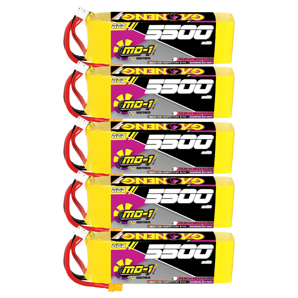 GAONENG GNB MD-1 Series 3S 11.1V 5500mAh 60C LiPo Battery XT60