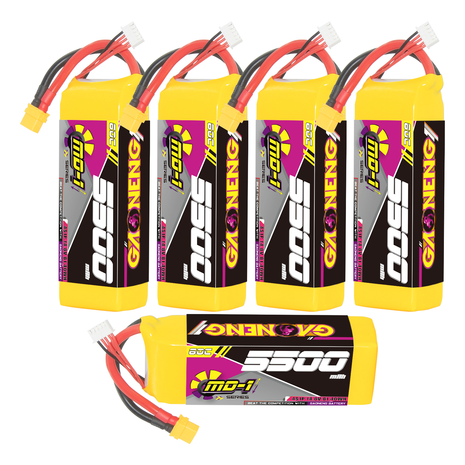 GAONENG GNB MD-1 Series 4S 14.8V 5500mAh 60C LiPo Battery XT60