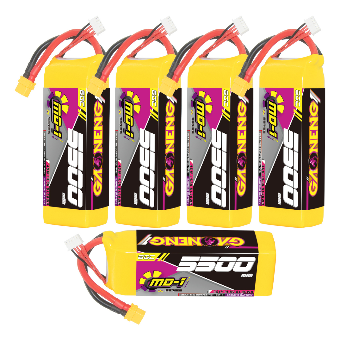 GAONENG GNB MD-1 Series 4S 14.8V 5500mAh 60C LiPo Battery XT60