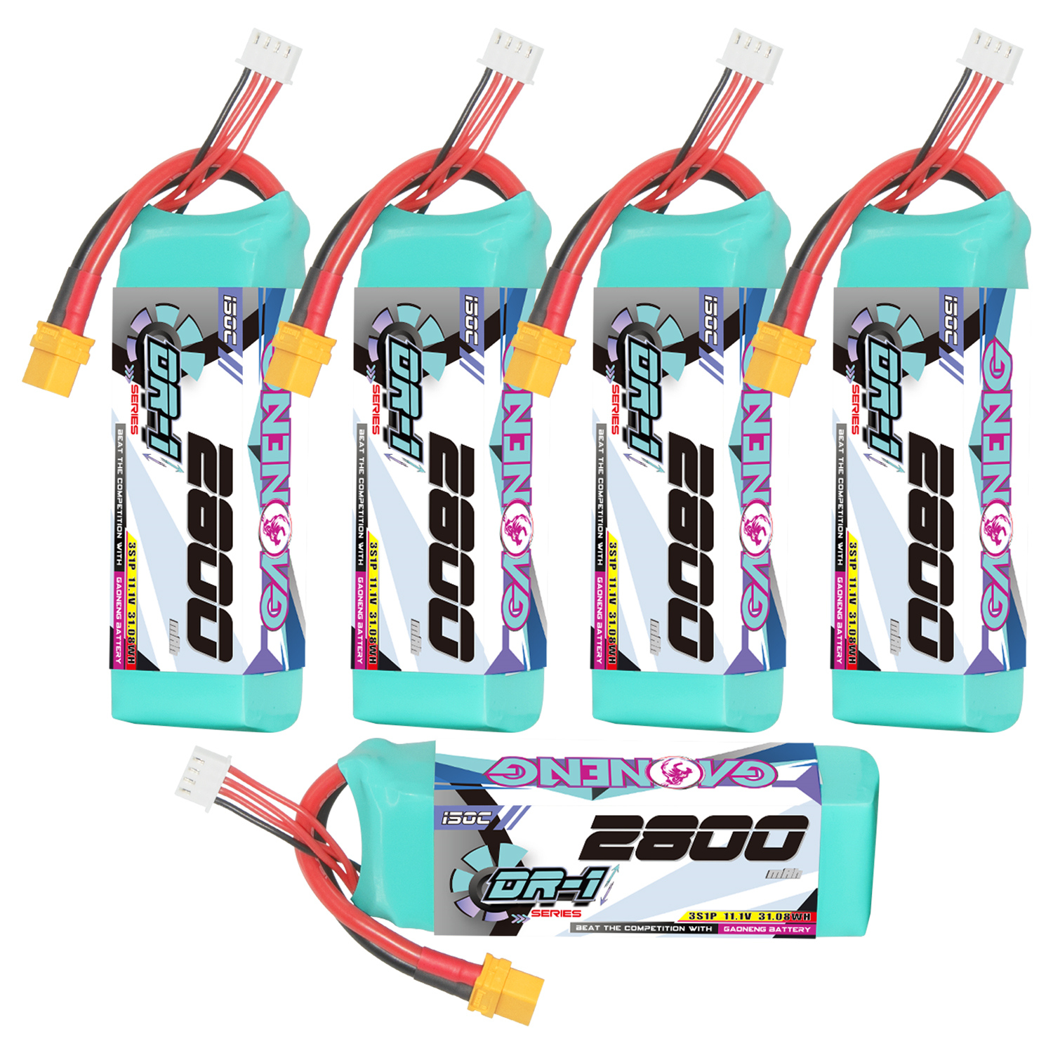 GAONENG GNB DR-1 Series 3S 11.1V 2800mAh 150C LiPo Battery XT60