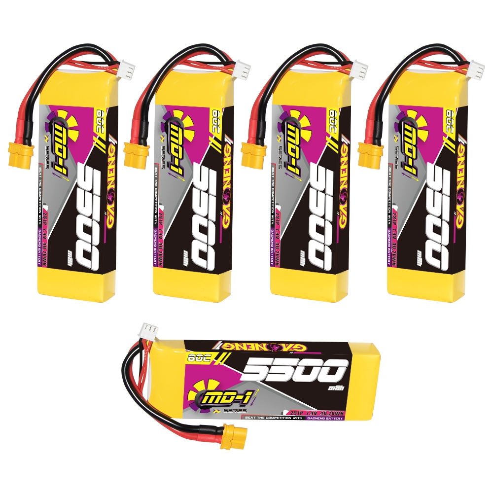 GAONENG GNB MD-1 Series 2S 7.4V 5500mAh 60C LiPo Battery XT60