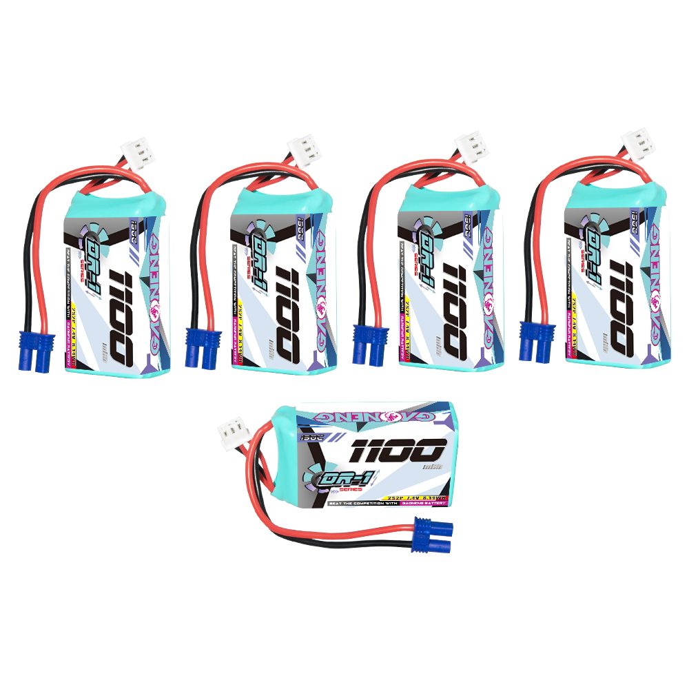 GAONENG GNB DR-1 Series 2S 7.4V 1100mAh 150C LiPo Battery EC2