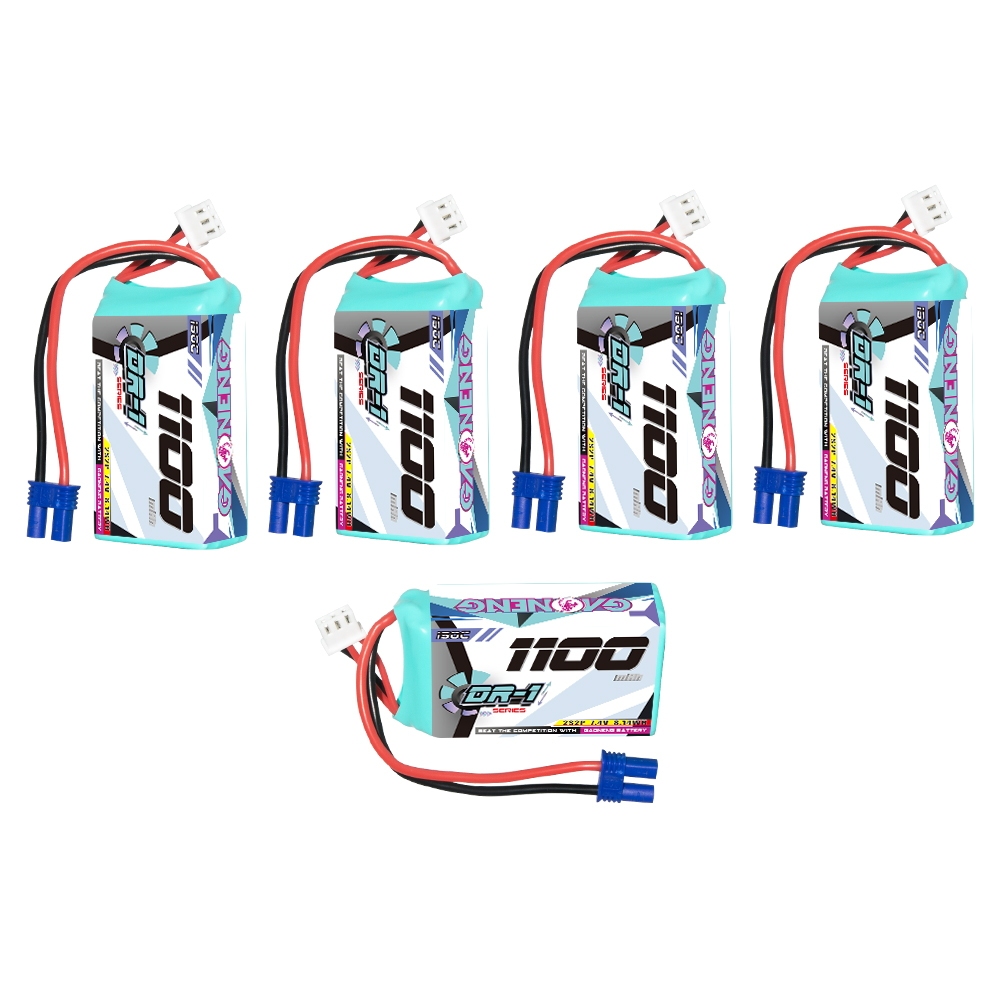 GAONENG GNB DR-1 Series 2S 7.4V 1100mAh 150C LiPo Battery EC2