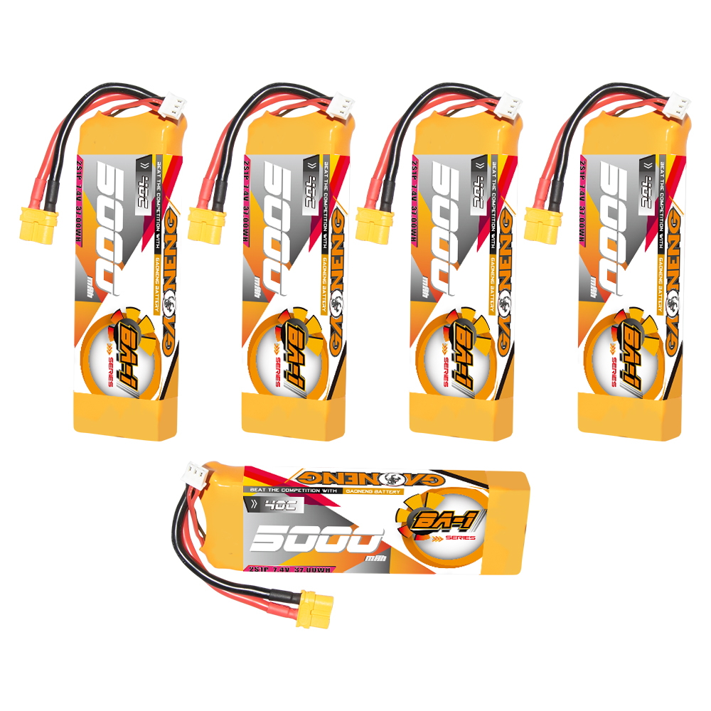 GAONENG GNB BA-1 Series 2S 7.4V 5000mAh 40C LiPo Battery XT60