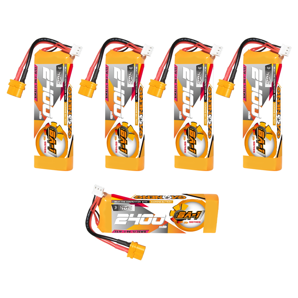 GAONENG GNB BA-1 Series 2S 7.4V 2400mAh 40C LiPo Battery XT60