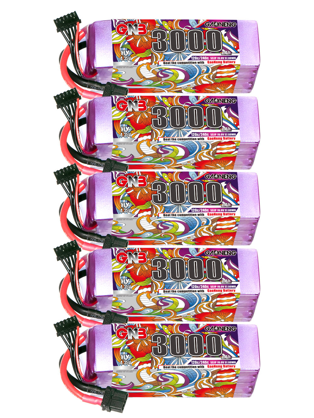 GAONENG GNB LiHV 5S 19V 3000mAh 120C XT60 LiPo Battery
