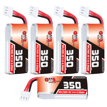 GAONENG GNB 2S 7.4V 350mAh 60C LiPo Battery XH2.54 3Pin Connector