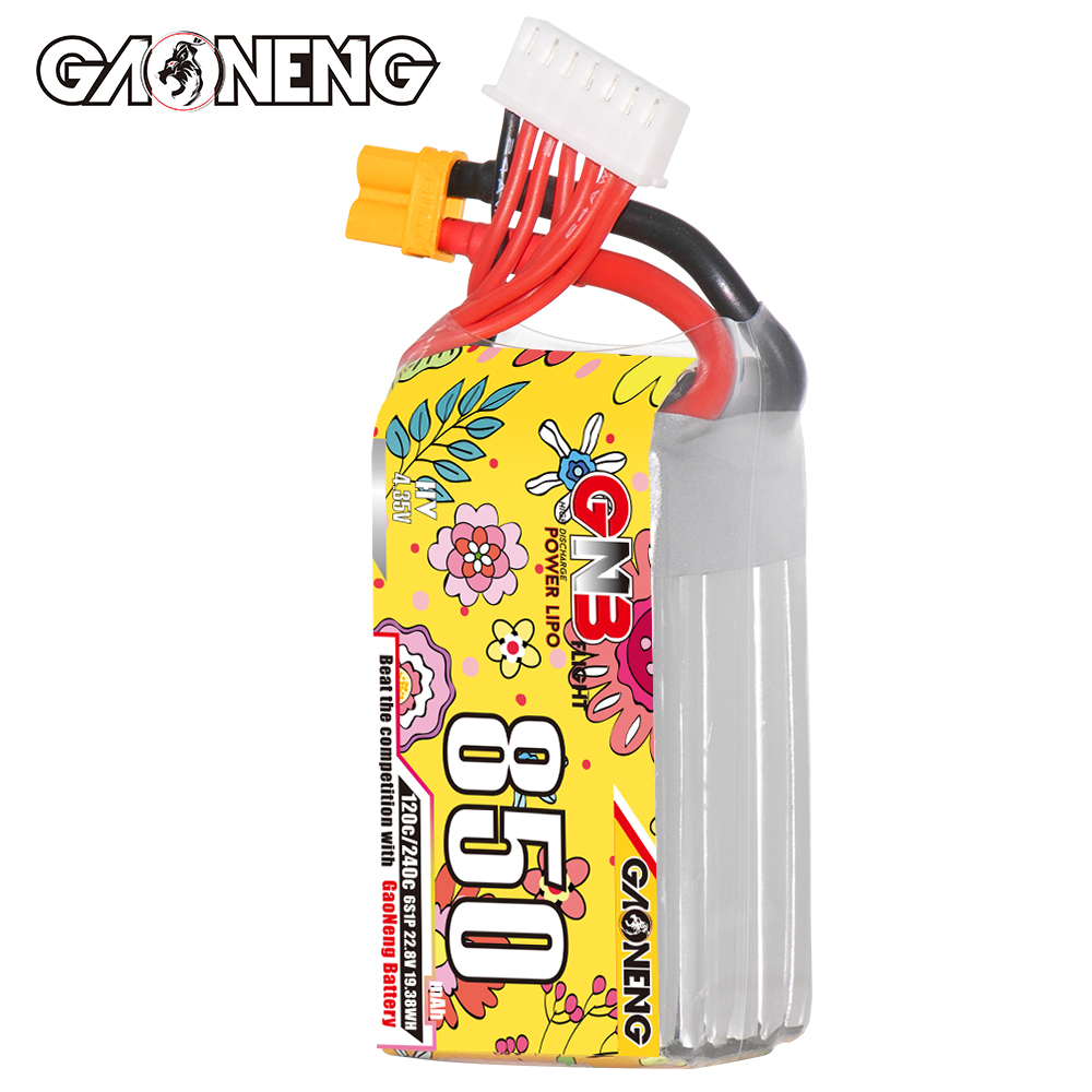 GAONENG GNB LiHV 6S 22.8V 850mAh 120C XT30 Connector LiPo Battery