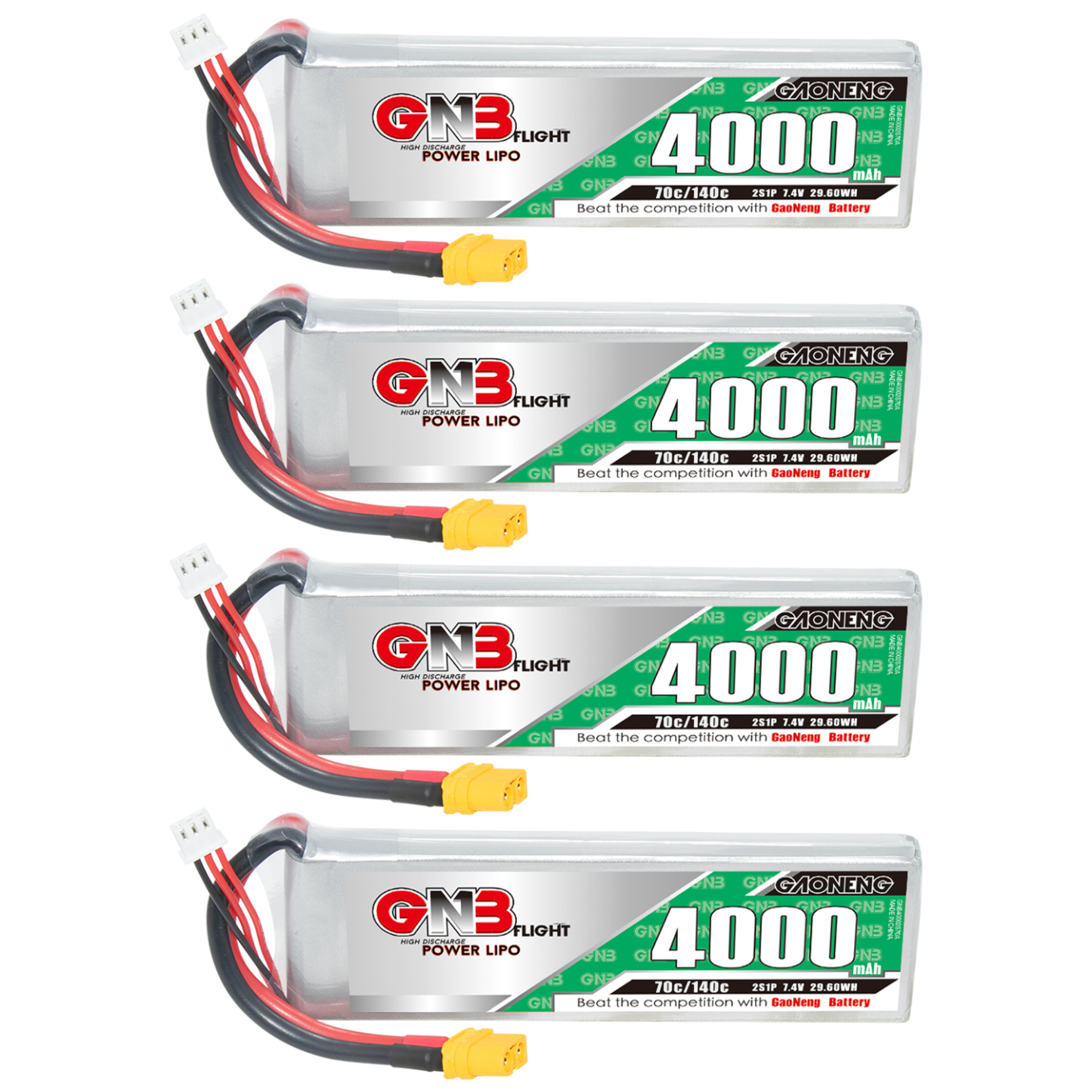 GAONENG GNB 2S 7.4V 4000mAh 70C LiPo Battery XT60