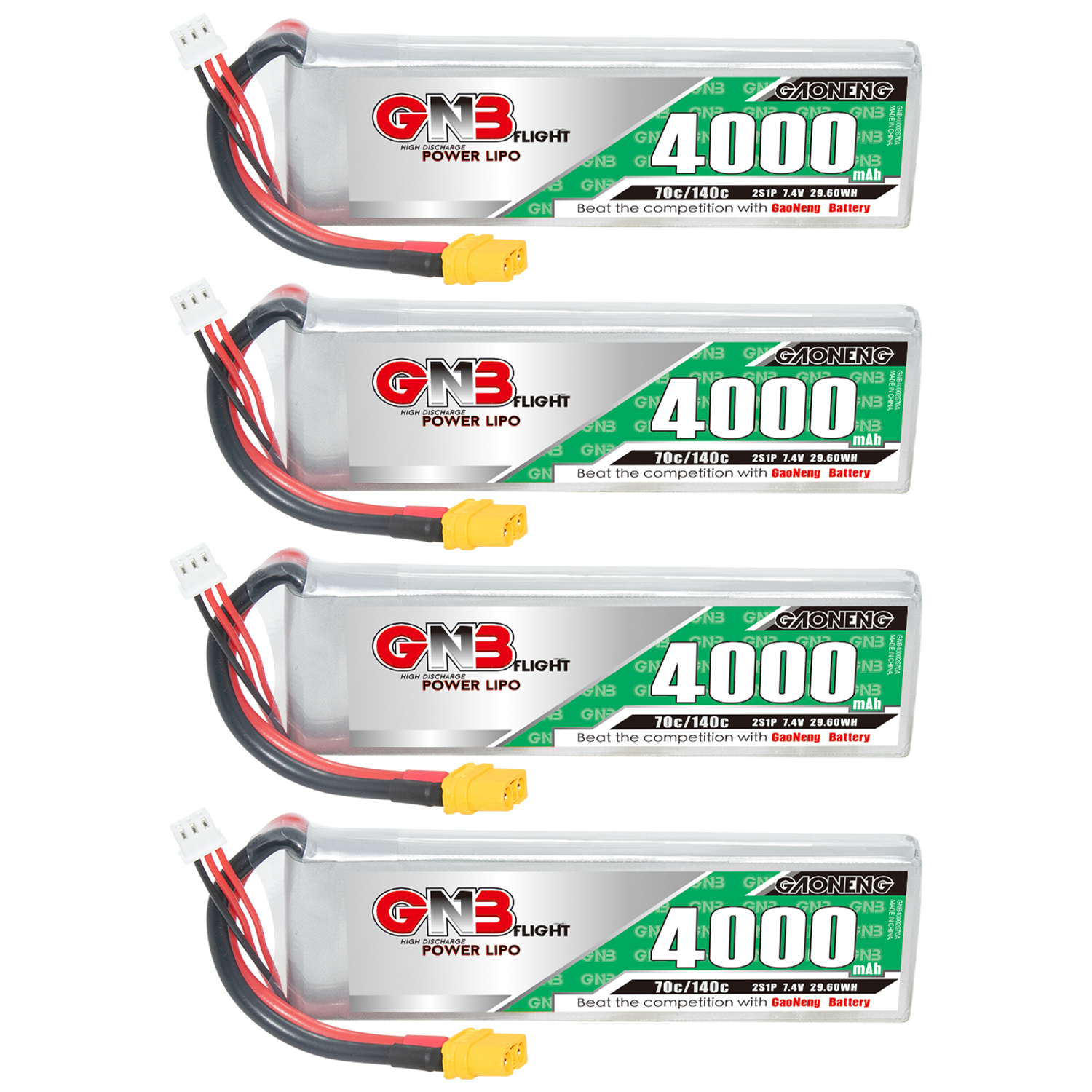 GAONENG GNB 2S 7.4V 4000mAh 70C LiPo Battery XT60