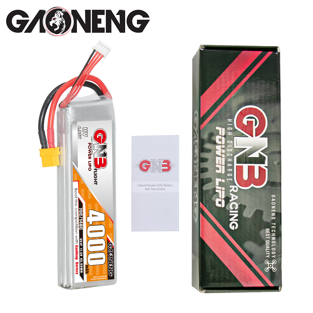1PCS - GAONENG GNB LiHV 3S 11.4V 4000mAh 70C LiPo Battery XT60