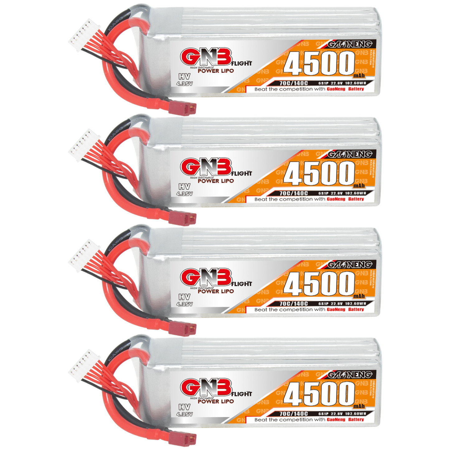 GAONENG GNB LiHV 6S 22.8V 4500mAh 70C LiPo Battery T-PLUG