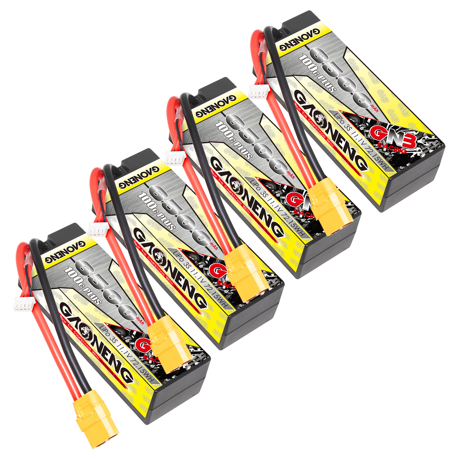 GAONENG GNB 3S 11.1V 6500mAh 100C Cabled Hard Case LiPo Battery XT90