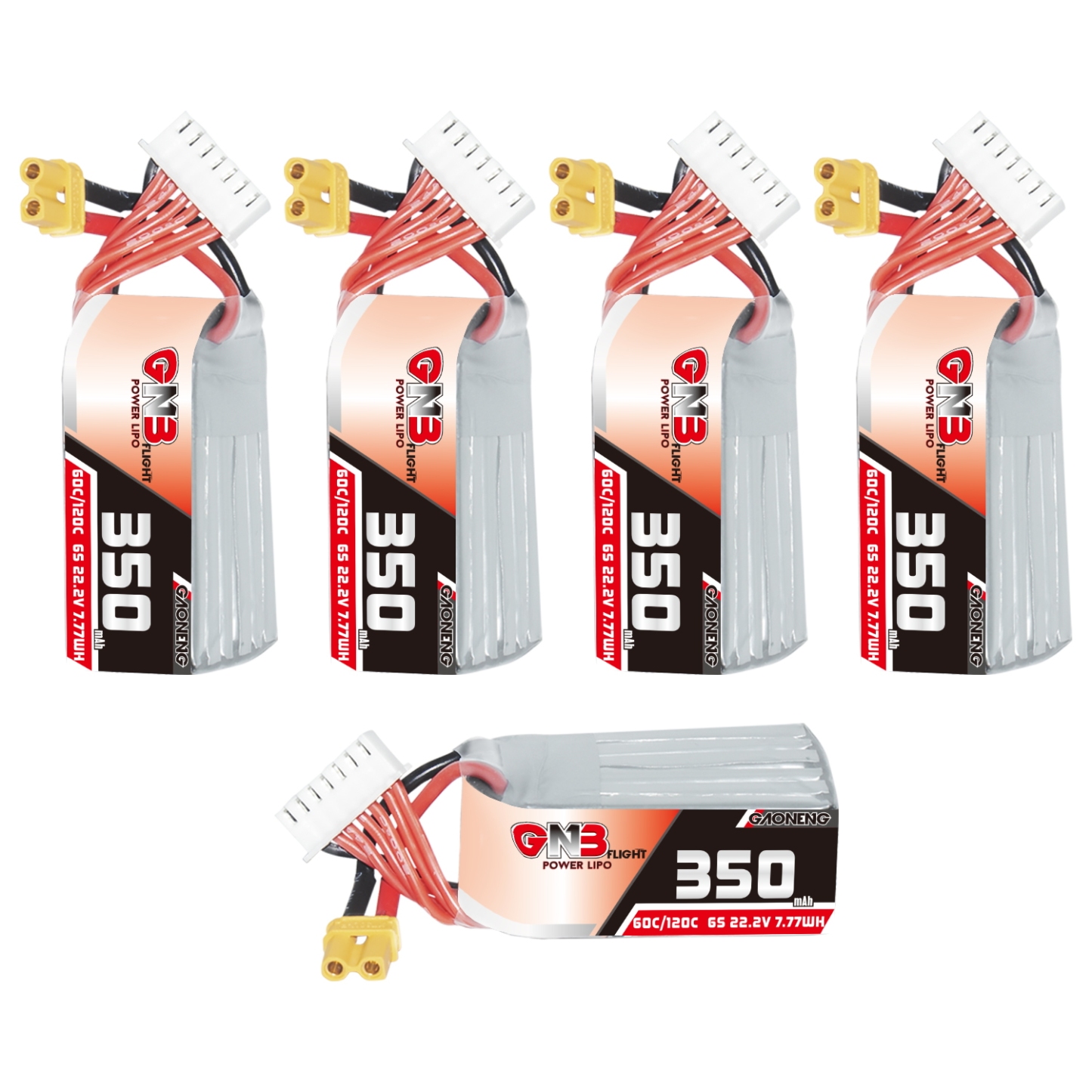 GAONENG GNB 6S 22.2V 350mAh 60C XT30 LiPo Battery