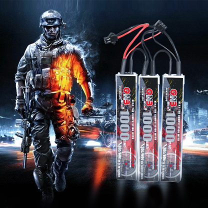 2PCS - GAONENG GNB 3S 11.1V 1000mAh 30C SM Plug 3cells LiPo Battery for AirSoft Air Gun