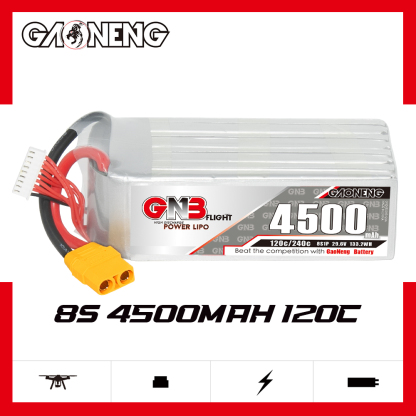 GAONENG GNB 8S 29.6V 4500mAh 120C LiPo Battery XT90