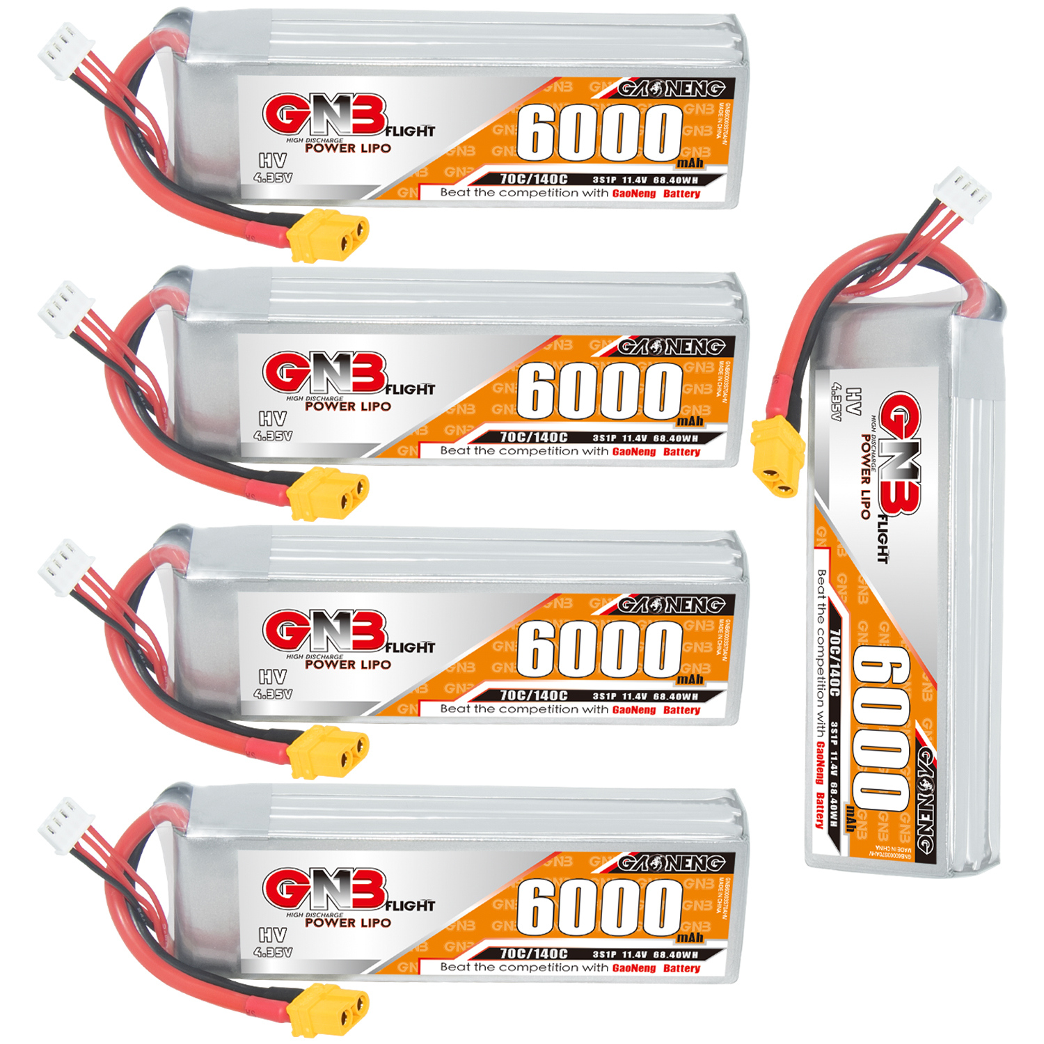 GAONENG GNB HV 3S 11.4V 6000mAh 70C LiPo Battery XT60