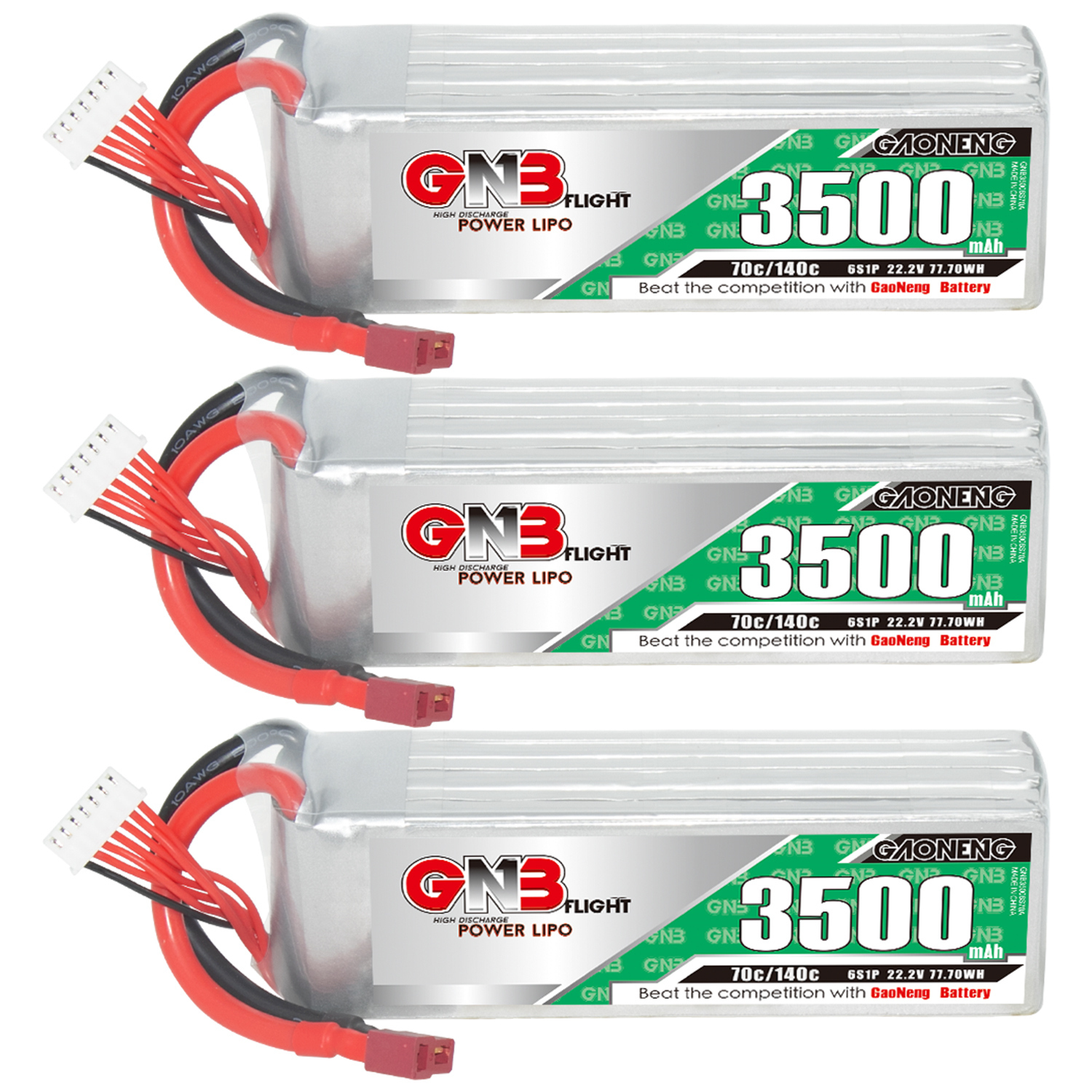 GAONENG GNB 6S 22.2V 3500mAh 70C LiPo Battery T-PLUG