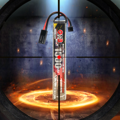 2PCS - GAONENG GNB 2S 7.4V 1500mAh 30C Mini Tamiya LiPo Battery for AirSoft