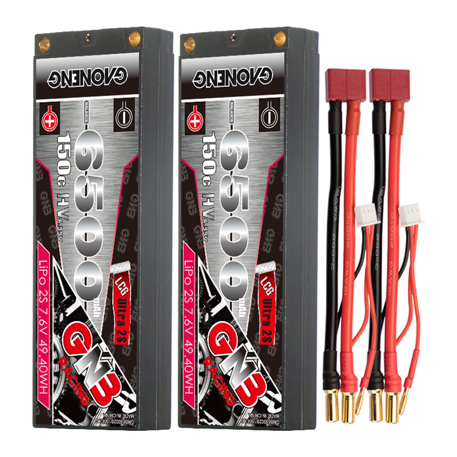 GAONENG GNB LiHV 2S 7.6V 6500mAh 150C Hard Case Ultra LCG LiPo Battery