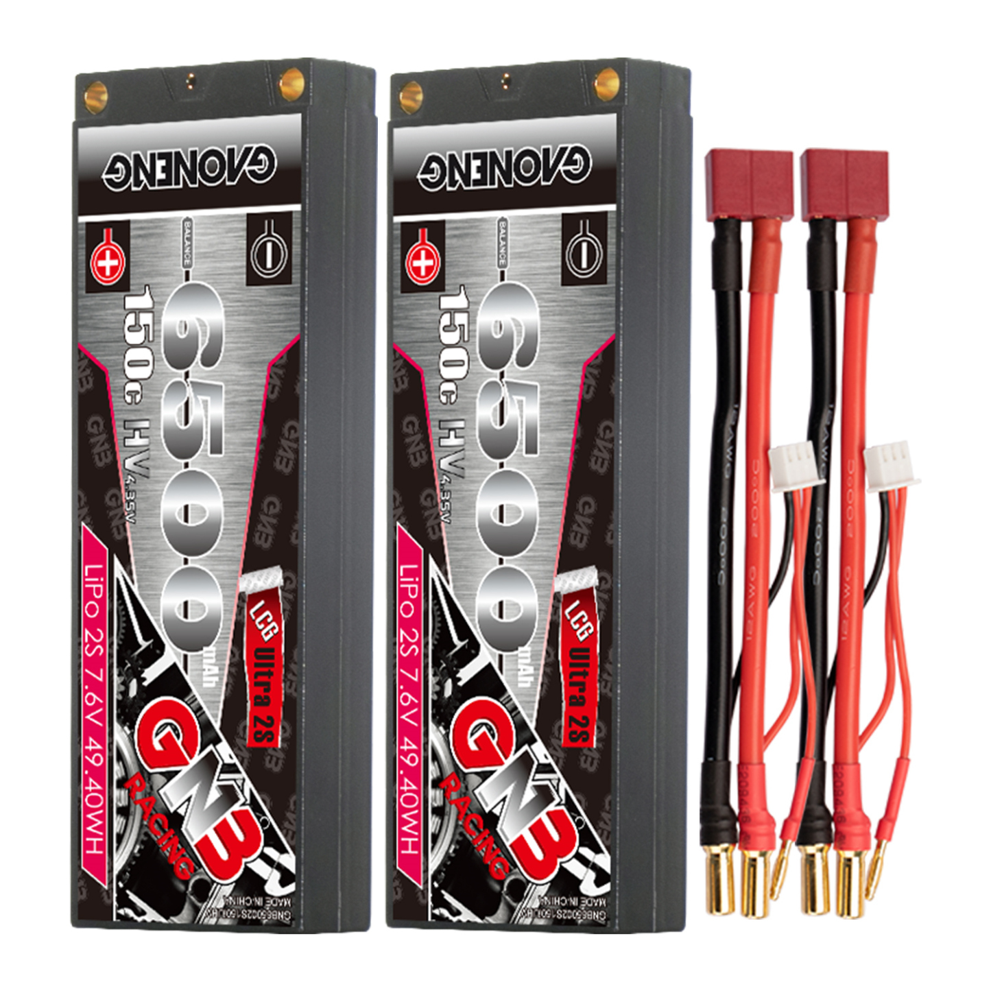 GAONENG GNB LiHV 2S 7.6V 6500mAh 150C Hard Case Ultra LCG LiPo Battery